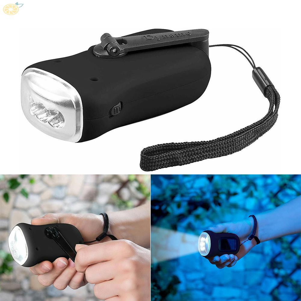 1 X Đèn Pin Năng Lượng Mặt Trời Mini Cầm Tay Màu Đen Có Thể Sạc Lại