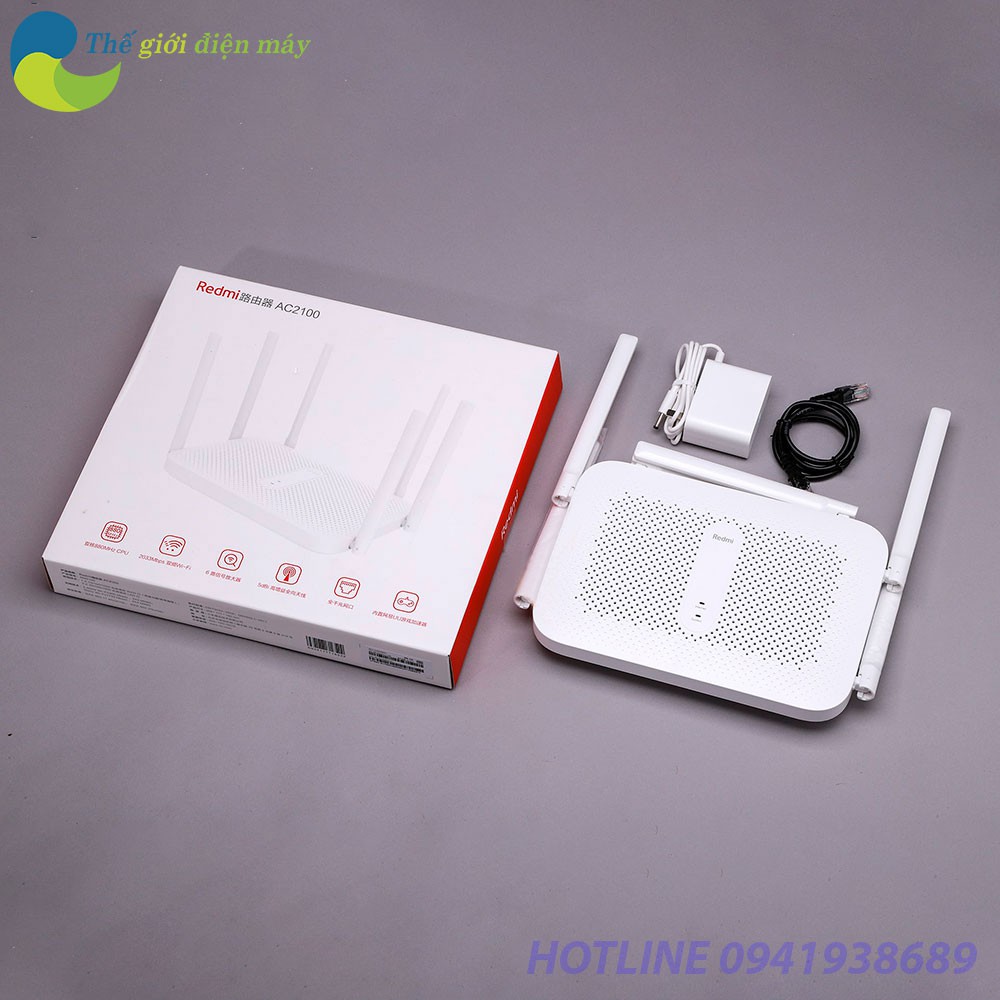 Bộ phát sóng wifi Router Xiaomi Redmi AC2100 - Bảo hành 1 tháng - Shop Thế Giới Điện Máy