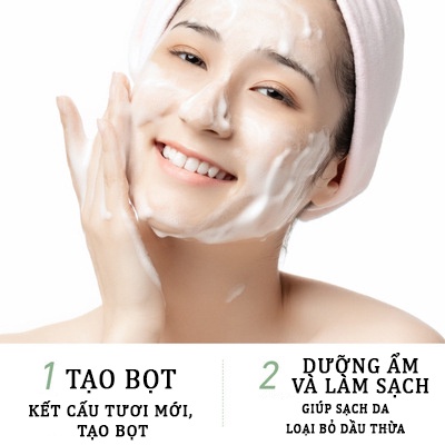 Sữa rửa mặt tạo bọt làm sạch kiểm soát dầu, se khít lỗ chân lông, làm trắng MÔCCO Nội đại trung