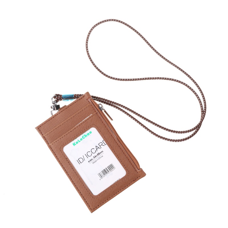 ✿ Ví Da PU Đựng Thẻ ID Có Dây Đeo Cổ Thời Trang Cho Nam Nữ