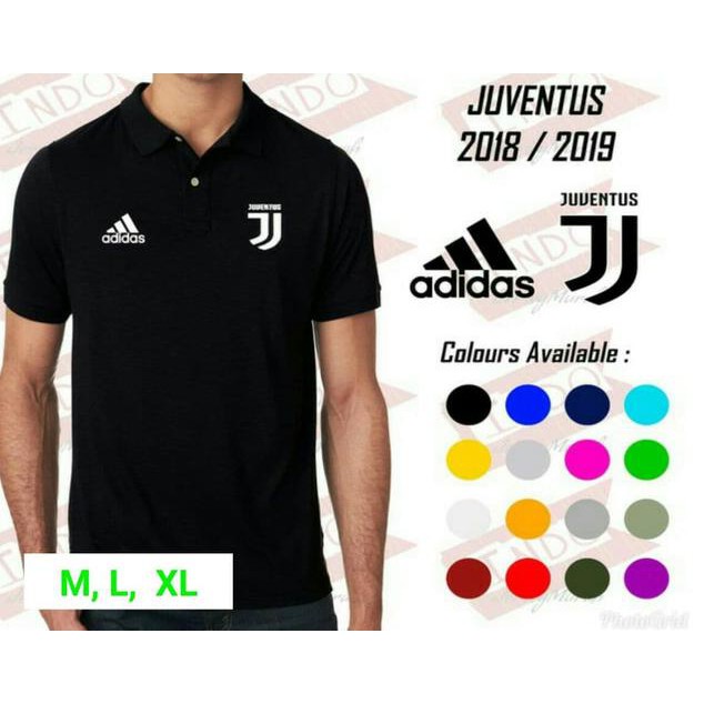 Áo Thun Polo Tay Ngắn In Chữ Juventus Thời Trang 2018 / 2019