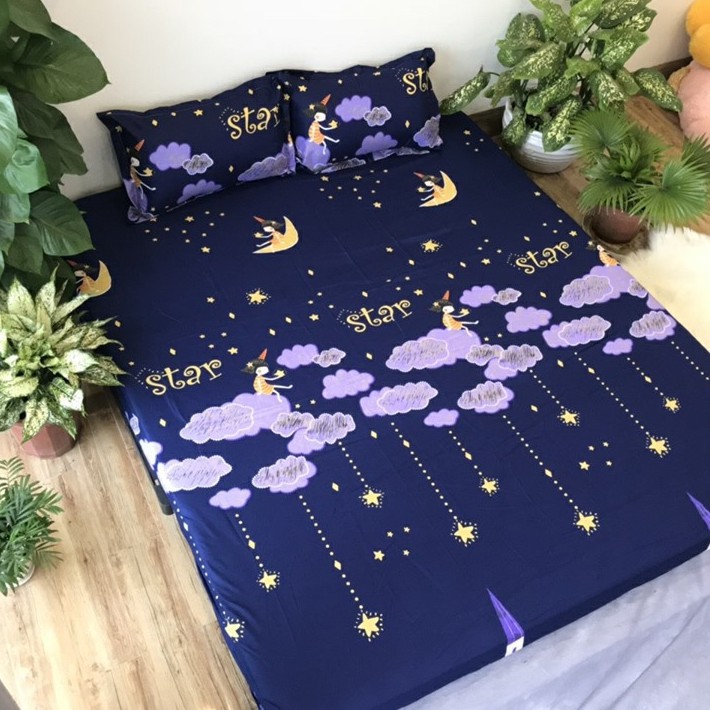 Set 5 Món Chăn Phao Kèm Ga Gối Và Vỏ Gối Ôm Mẫu SAO STAR