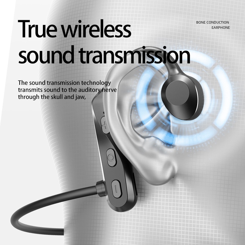 Tai Nghe Bluetooth KS19 Truyền Âm Qua Xương Tai Không Dây Giảm Tiếng Ồn