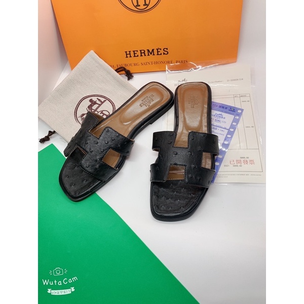 Dép lê Hm da mịn clasic pha chấm fullbox