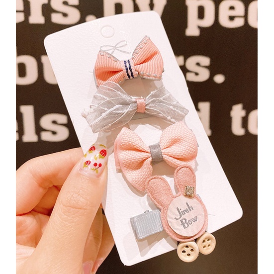 Set kẹp tóc xinh xắn, dễ thương cho bé gái