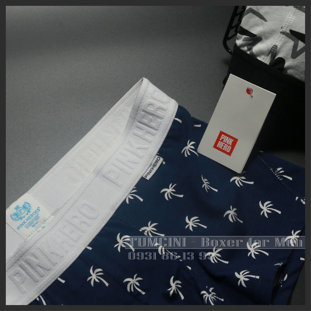 Quần lót nam co dãn 4 chiều cotton sịp đùi cao cấp Hero Pink Tumcini HP02