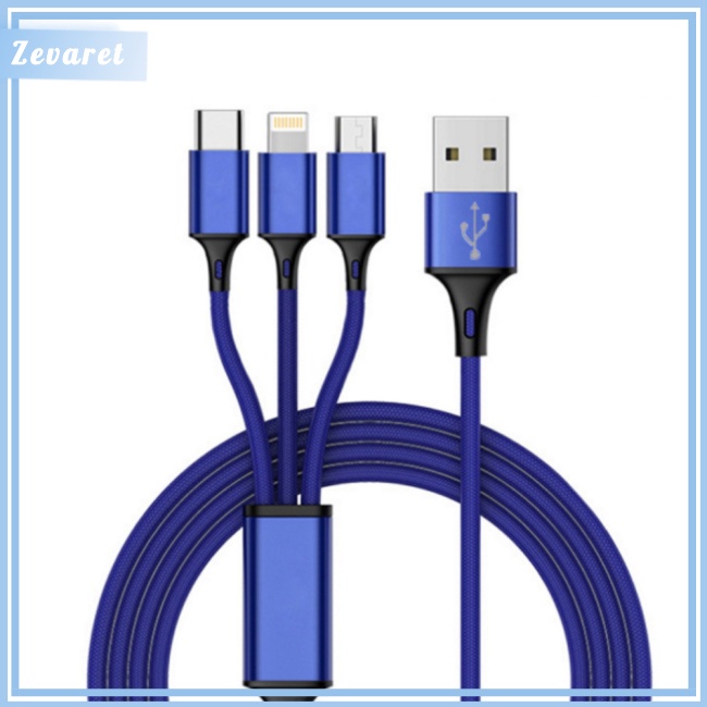 Dây Cáp Sạc USB Nhanh 3 Trong 1 Đa Năng Cho Điện Thoại
