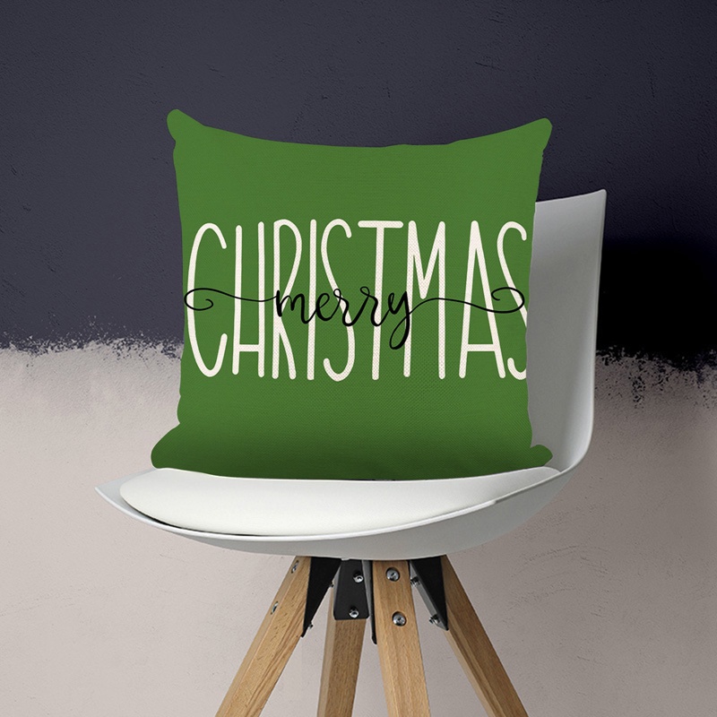 1 Vỏ Gối Vuông In Hình Ông Già Noel Trang Trí Nhà Cửa