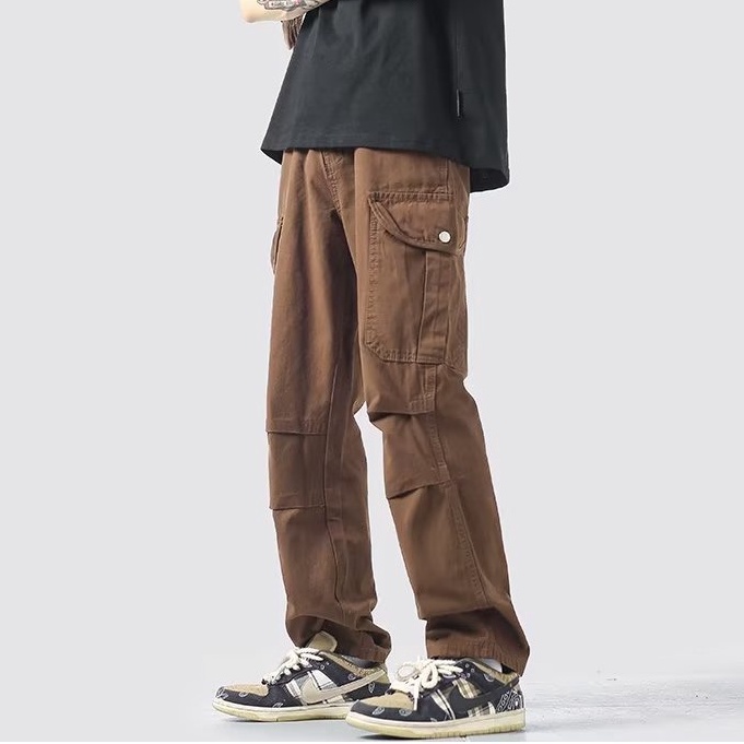 Quần Thể Thao Ống Rộng Phối Túi Phong Cách Hàn Quốc Trẻ Trung