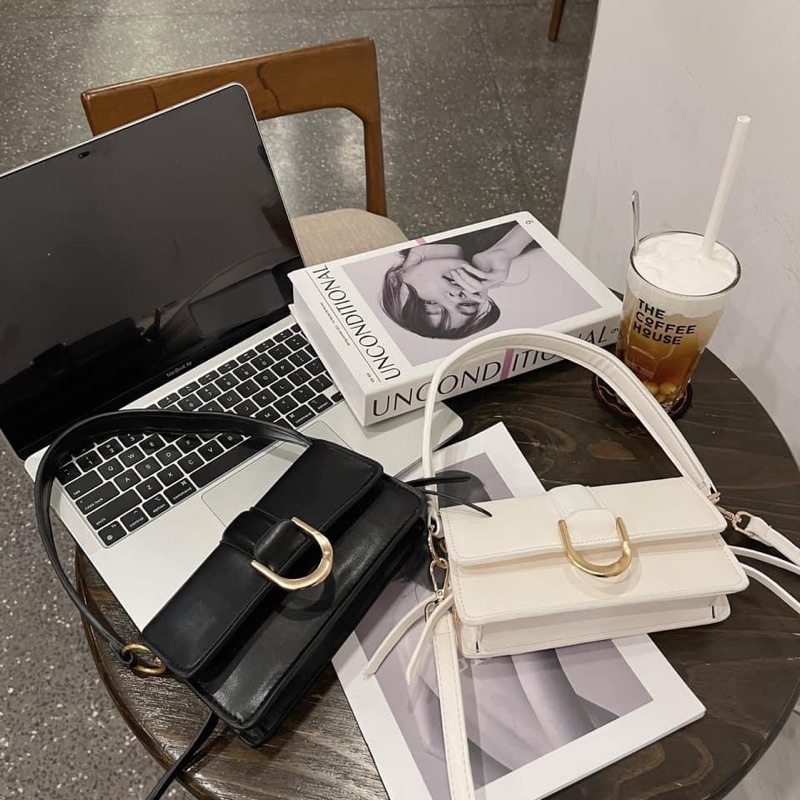 Túi xách nữ đeo vai , túi xách vintage phong cách thời trang Hàn quốc , có 2 dây đeo chéo đeo vai