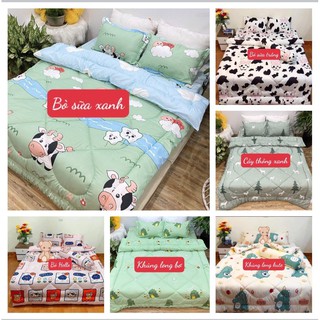 [Mền trần bông]Chăn hè thu trần bông Poly 1m8x2m-MẪU DOREMON TEM THƯ