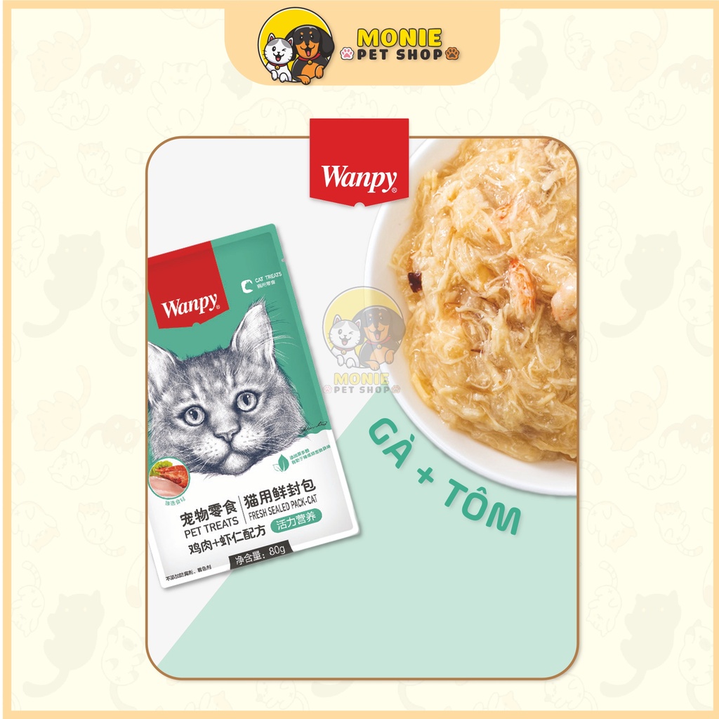 [Hoả tốc] 7 Gói Pate Wanpy 80g mix 7 vị cho mèo