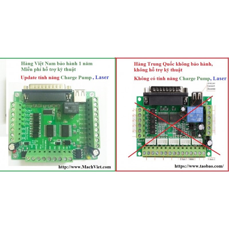 Mạch BOB Mach3 CNC V1.3.3 – Charge Pump, 3D Laser Engraving