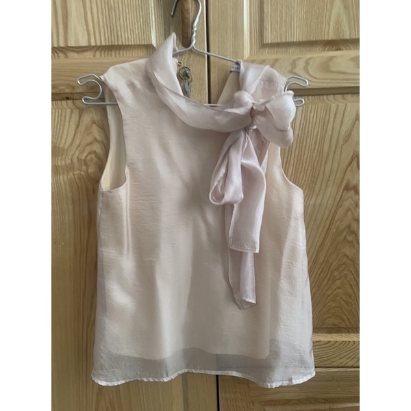 Áo tơ thắt nơ cổ Eveluxe size S