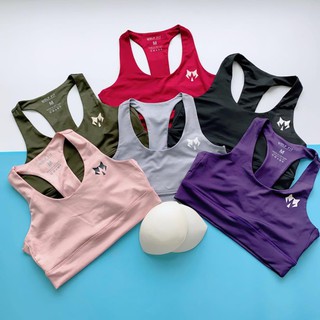 Áo tập gym nữ Bra thể thao WOLF FIT Warrior có đệm nâng ngực tập GYM, FITNESS, YOGA từ 44-70kg