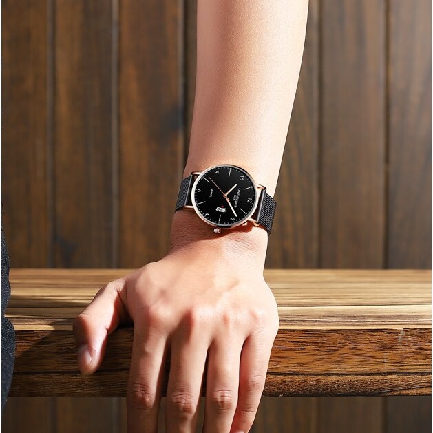 Đồng hồ nam dây lưới thép clasical Ontheedge RZY035 (fullbox) | BigBuy360 - bigbuy360.vn