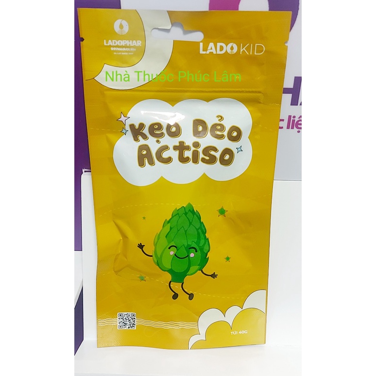 Kẹo dẻo Atiso túi 40g Ladophar. LadoKId dùng cao hoa actiso bổ dưỡng