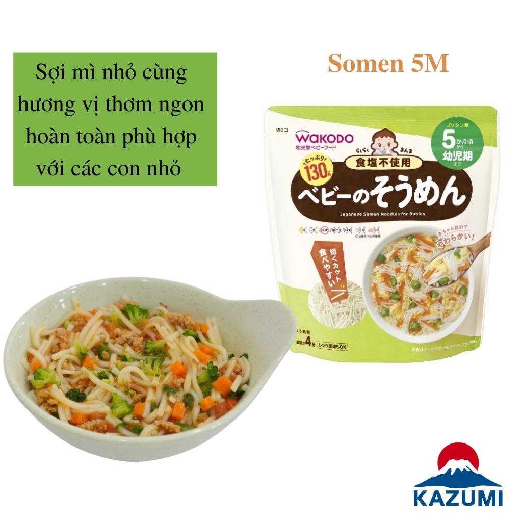 Mì Wakodo Somen 5m/Udon 7m/Nui 9m Nhật Đủ Loại Cho Bé [DATE T6/2022-T1/2023]