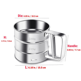Cốc Rây Bột Bằng Thép Không Gỉ