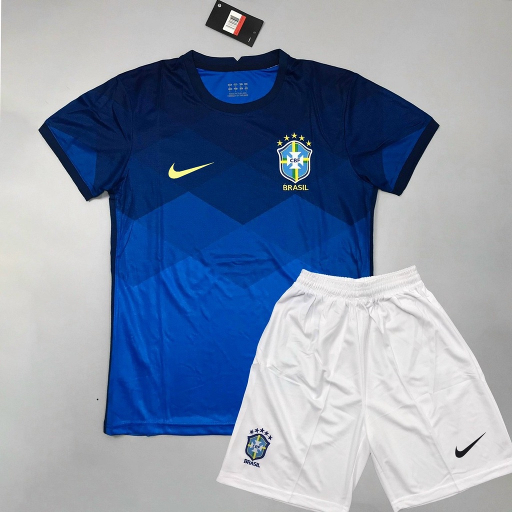 ÁO QUẦN BÓNG ĐÁ Đội tuyển Brasil-VẢI GAI THÁI MINJ CHUẨN MẪU THI ĐẤU