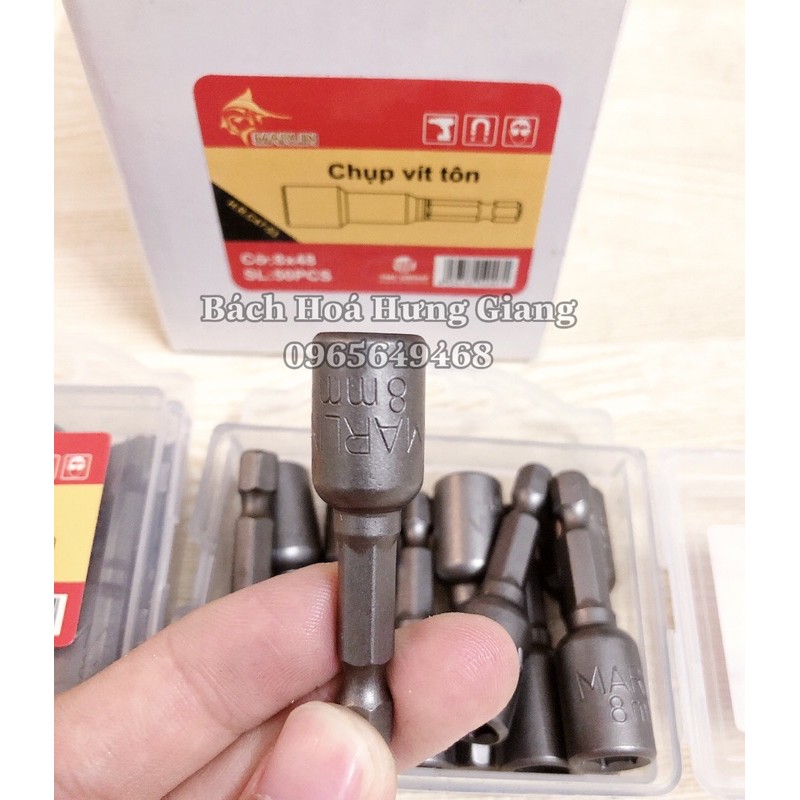 Đầu Chụp Bắn Vít Tôn Marlin 8mm Lục Giác Cao Cấp