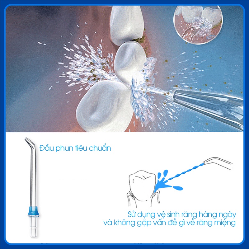 Đầu phun máy tăm nước Bair, bộ đầu phun tăm nước chính hãng khử trùng an toàn cho răng miệng