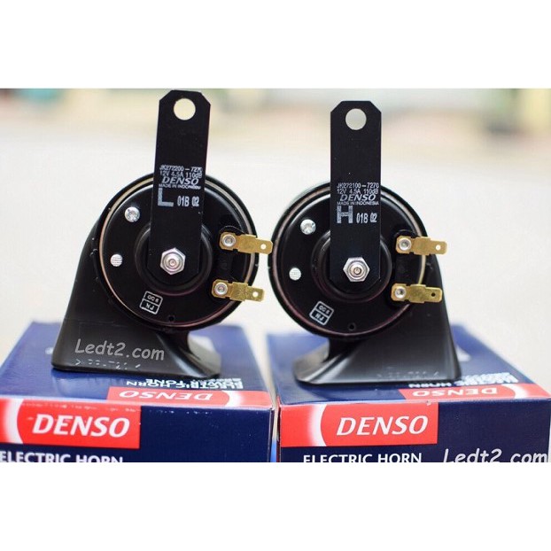 2 còi denso 12v 24v ( còi sên và còi đĩa )