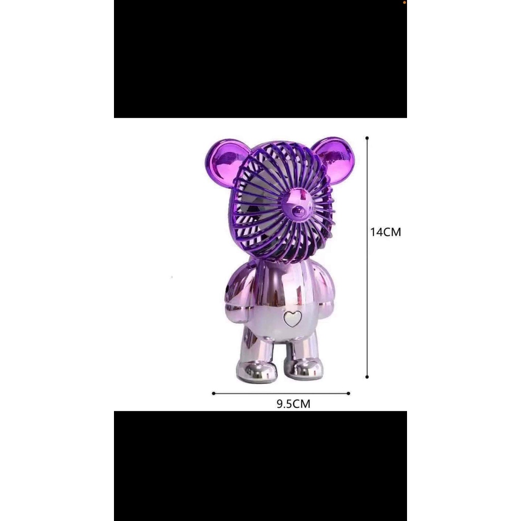 Quạt tích điện mini Bearbrick