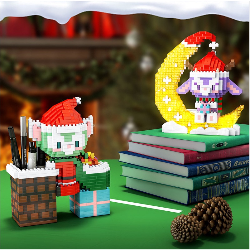 Bộ đồ chơi lắp ghép các nhân vật hoạt hình Nhật Bản BST Đêm Giáng Sinh  - Mô hình 3D YKO Nanoblock