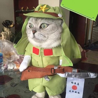 Áo chó mèo cosplay lính Nhật A50
