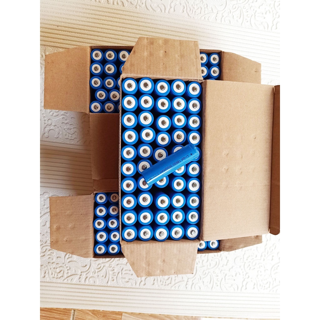 Pin sạc 3.7V 18650 Dung Lượng Cao 5000mAh Cho Sạc Dự Phòng, Đèn Pin, Quạt Mini, Đồ Chơi