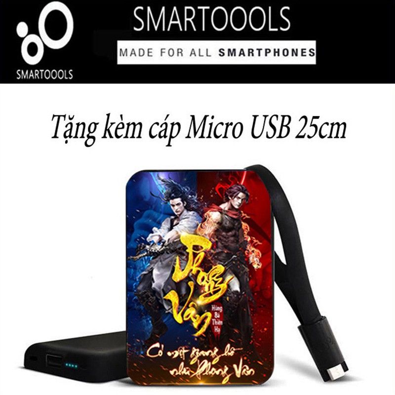 Pin Sạc Dự Phòng Độc Đáo Chính Hãng SmarToools 10000mAh Hình GAME PHONG VÂN. (Tặng Kèm Cáp)