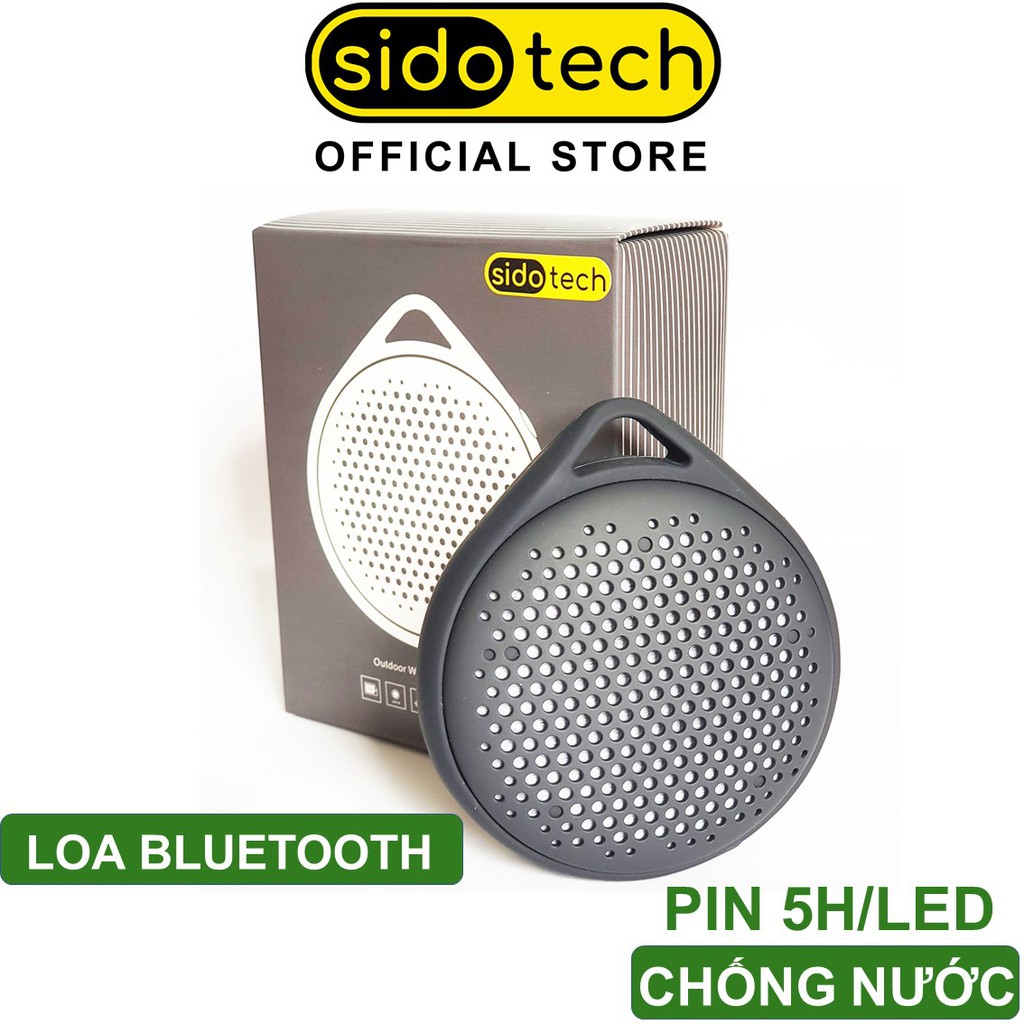 Loa bluetooth chống nước SIDOTECH A021 không dây cầm tay - LED RGB / Siêu Bass / Siêu bền phù  hợp dã ngoại cầm tay