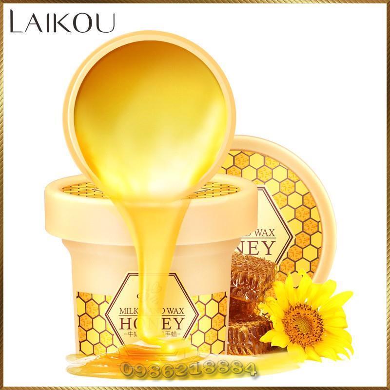 Sáp dưỡng ẩm da tay chiết xuất sữa và mật ong LAIKOU Milk Hand Wax Honey giúp tẩy tế bào chết và làm sáng da LHW8