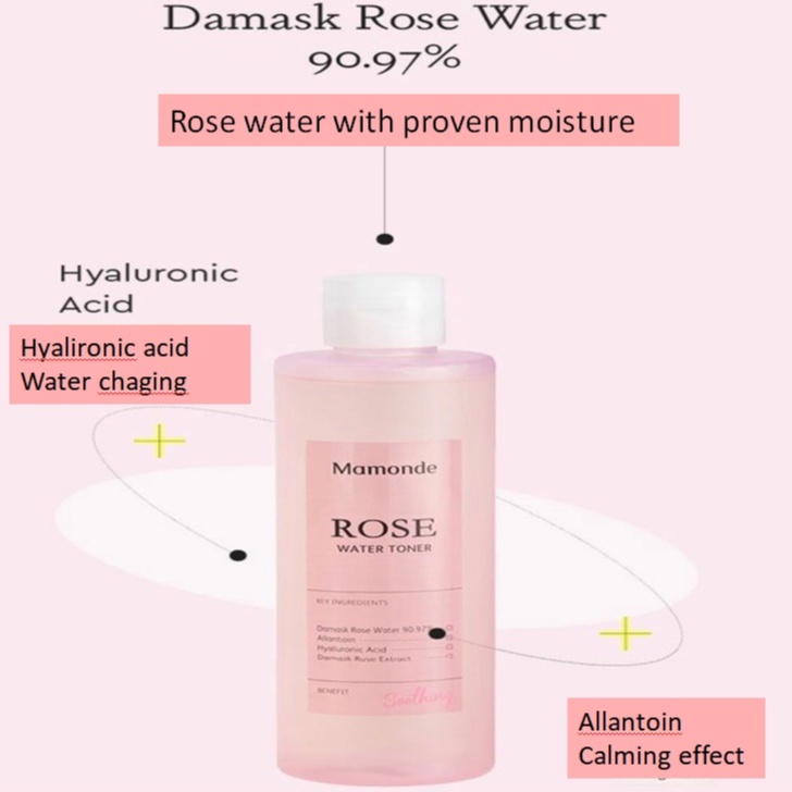 MAMONDE Toner Nước Hoa Hồng 250ml / 500ml
