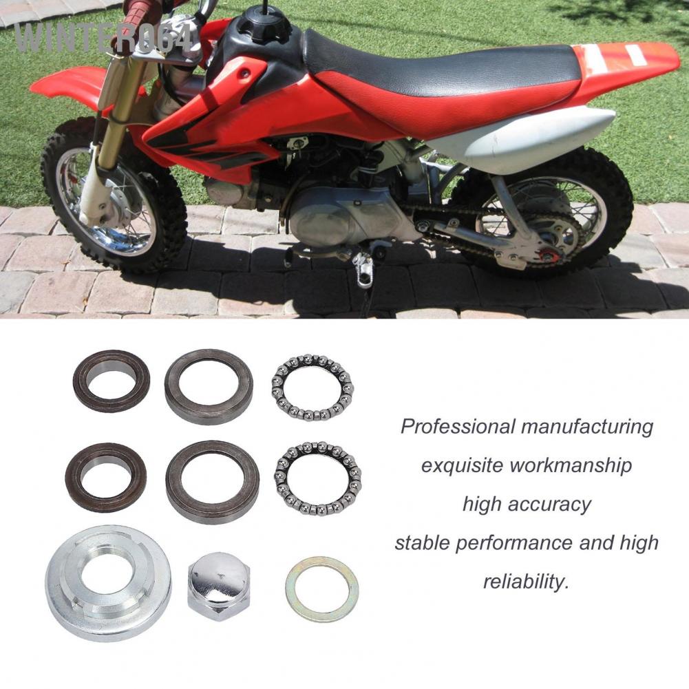 Set 9 vòng bi bánh lái xe máy thân hợp kim nhôm con lăn đầu thay thế dành cho CRF50 Z50 Z50R