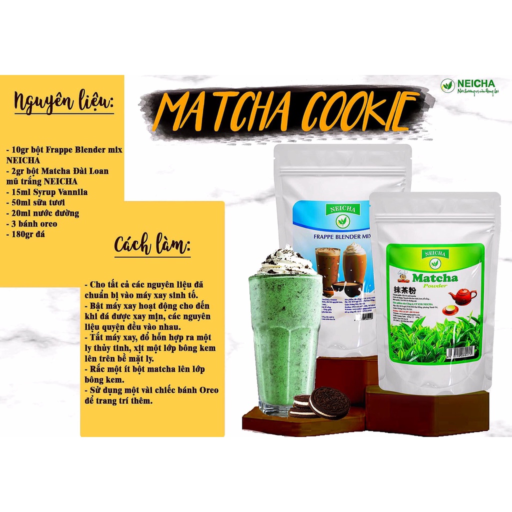 Bột Mix Frappe Neicha 1kg/ Nguyên liệu pha chế đồ uống CHỐNG PHÂN TẦNG, TAN ĐÁ, TÁCH NƯỚC.