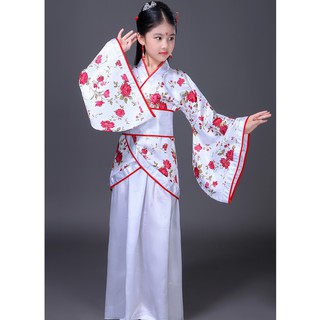 S13. Bộ cổ trang cho bé gái xinh xắn nè, link váy trắng. Hàng đặt trước 10 ngày.