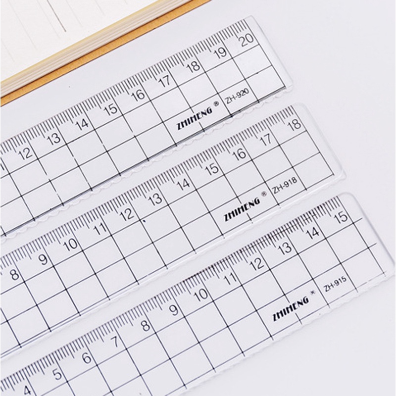 Thước 20cm 4 cái Bộ thước trong suốt winzige
