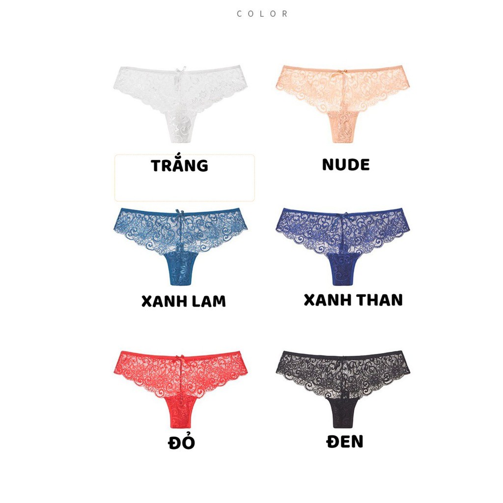 Quần Lót Ren Nữ - Quần Lót Ren sexy lọt khe gợi cảm tôn dáng DAN STORE mẫu 9082