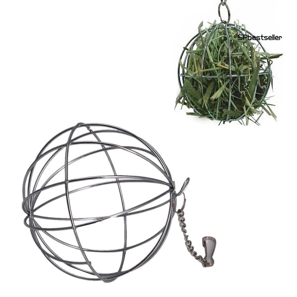 Bóng Đựng Thức Ăn Cho Thỏ Bằng Thép Không Gỉ Có Móc Treo Tiện Dụng