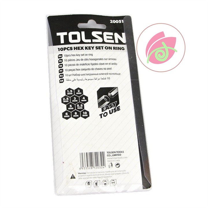 20051 lục giác bộ vòng 10 cây tolsen