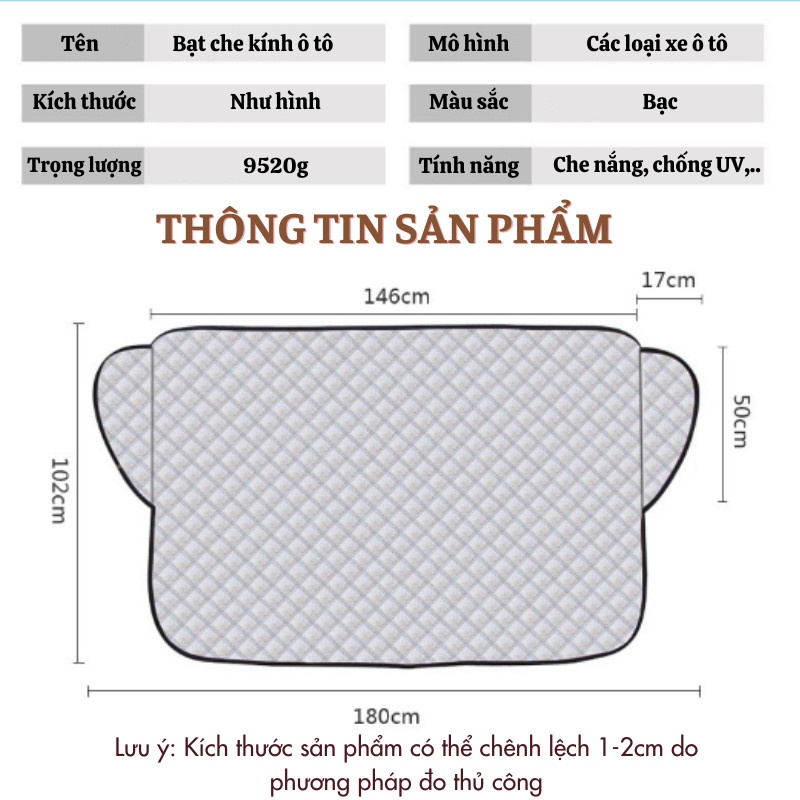 Bạt Phủ Ô Tô Tấm Che Nắng Ô Tô Xe Hơi Cách Nhiệt Chống Nước Moda.H