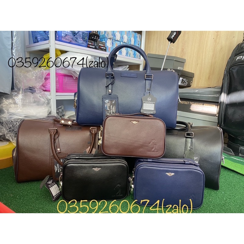 Túi Đựng Đồ Golf Da Bò Thật- Chuẩn Chính Hãng Maldini