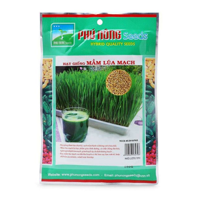 Hạt giống mầm lúa mạch - gói 100gr