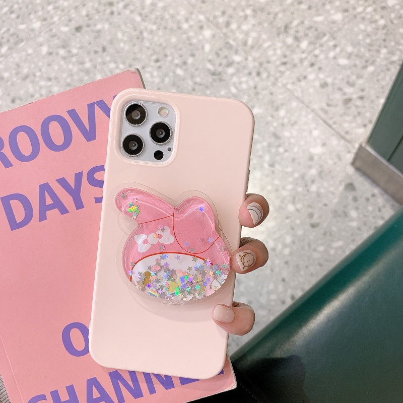 Ốp điện thoại mềm phối giá đỡ hình thỏ melody cho SAMSUNG J2 J7 PRIME J5 J4 PLUS A6 A8 A9 A7 2018 note 8 9 10 plus