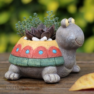 Resin Turtle Succulent Planter Pot Cactus Flower Pot Micro Landscape Tray