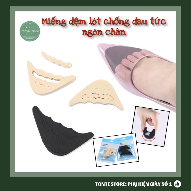 Bộ 2 miếng đệm lót cao su chống đau tức ngón chân, chống rộng cho giày dép (cả nam và nữ) DEMNGONCHAN