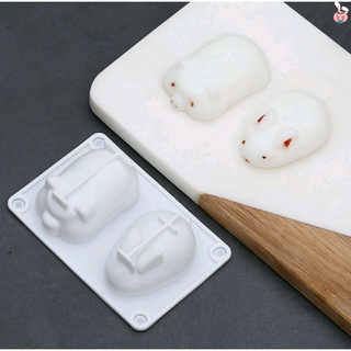 KHUÂN SILICON THỎ & HEO (làm bánh, thạch, đậu hũ...)