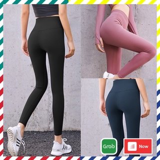 [Có BIG Size] Quần tập GYM nữ cạp cao LuLu Sport, quần legging thể thao nữ nâng mông tập GYM, YOGA, Aerobic Form Trơn